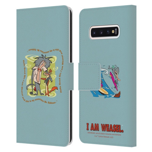 I Am Weasel. Graphics Hello Good Sir Leather Book Wallet Case Cover For Samsung Galaxy S10