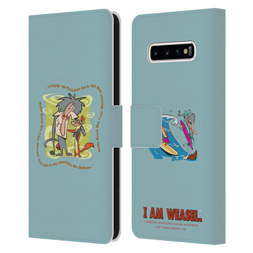 I Am Weasel. Graphics Hello Good Sir Leather Book Wallet Case Cover For Samsung Galaxy S10+ / S10 Plus