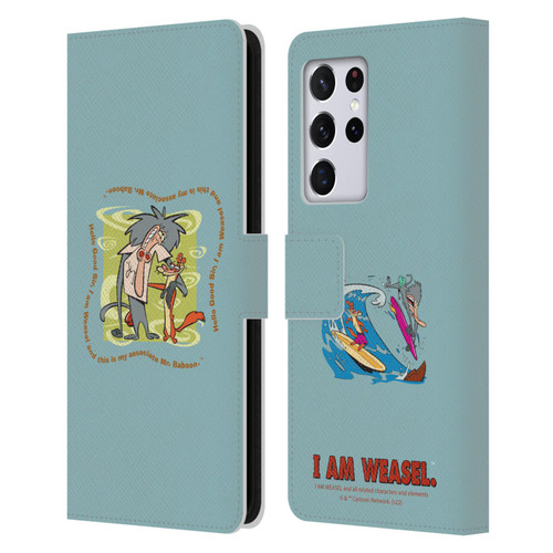 I Am Weasel. Graphics Hello Good Sir Leather Book Wallet Case Cover For Samsung Galaxy S21 Ultra 5G