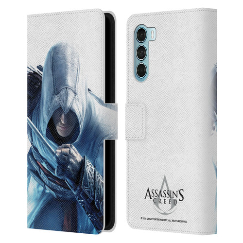 Assassin's Creed Key Art Altaïr Hidden Blade Leather Book Wallet Case Cover For Motorola Edge S30 / Moto G200 5G