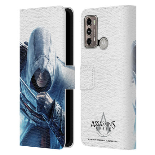 Assassin's Creed Key Art Altaïr Hidden Blade Leather Book Wallet Case Cover For Motorola Moto G60 / Moto G40 Fusion