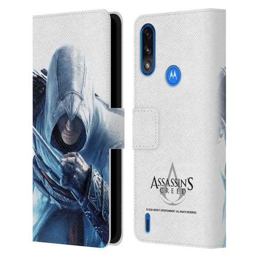Assassin's Creed Key Art Altaïr Hidden Blade Leather Book Wallet Case Cover For Motorola Moto E7 Power / Moto E7i Power
