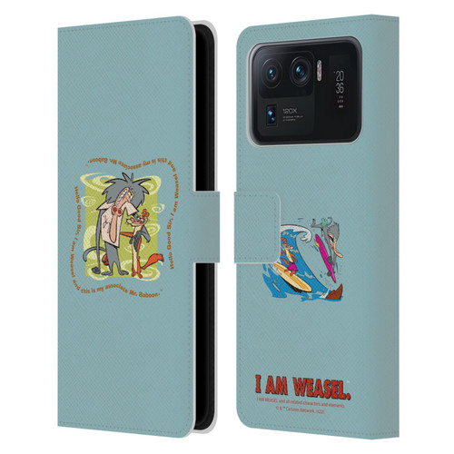 I Am Weasel. Graphics Hello Good Sir Leather Book Wallet Case Cover For Xiaomi Mi 11 Ultra