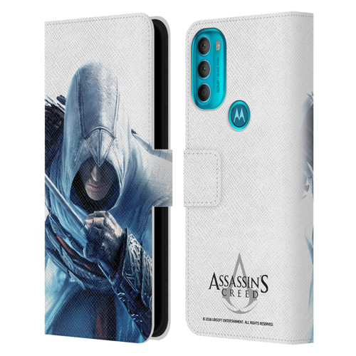 Assassin's Creed Key Art Altaïr Hidden Blade Leather Book Wallet Case Cover For Motorola Moto G71 5G