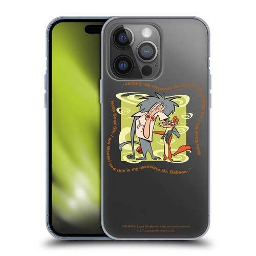I Am Weasel. Graphics Hello Good Sir Soft Gel Case for Apple iPhone 14 Pro