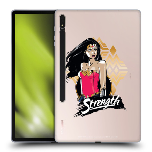 Wonder Woman DC Comics Graphic Arts Strength Soft Gel Case for Samsung Galaxy Tab S8 Plus