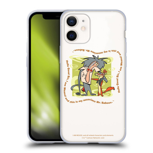 I Am Weasel. Graphics Hello Good Sir Soft Gel Case for Apple iPhone 12 Mini