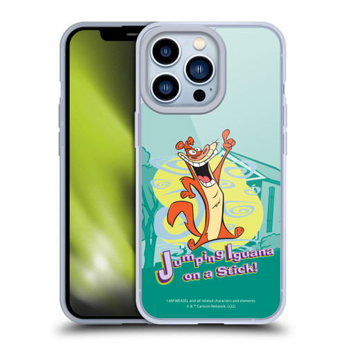 I Am Weasel. Graphics Jumping Iguana On A Stick Soft Gel Case for Apple iPhone 13 Pro