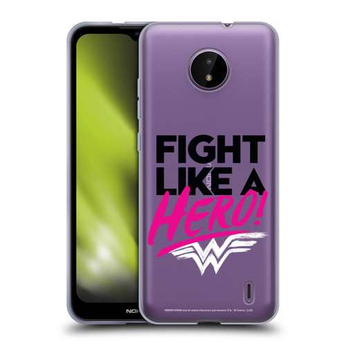 Wonder Woman DC Comics Graphic Arts Hero Soft Gel Case for Nokia C10 / C20