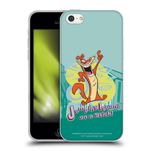 I Am Weasel. Graphics Jumping Iguana On A Stick Soft Gel Case for Apple iPhone 5c