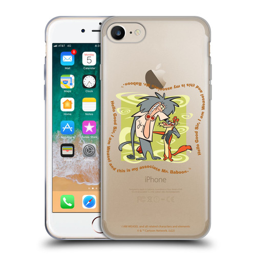 I Am Weasel. Graphics Hello Good Sir Soft Gel Case for Apple iPhone 7 / 8 / SE 2020 & 2022