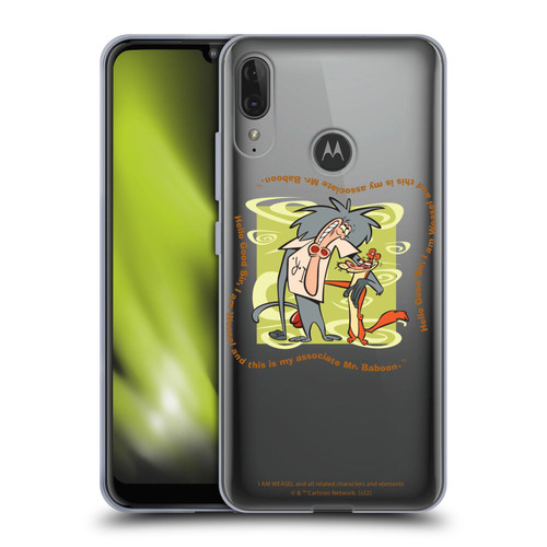I Am Weasel. Graphics Hello Good Sir Soft Gel Case for Motorola Moto E6 Plus