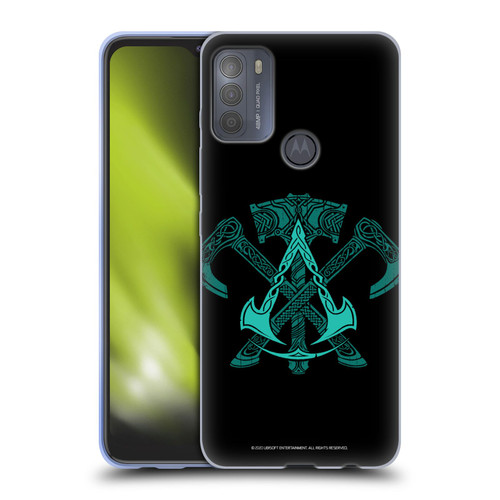 Assassin's Creed Valhalla Symbols And Patterns ACV Weapons Soft Gel Case for Motorola Moto G50