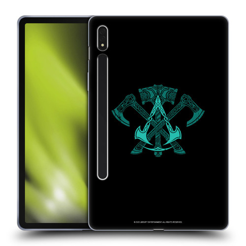 Assassin's Creed Valhalla Symbols And Patterns ACV Weapons Soft Gel Case for Samsung Galaxy Tab S8