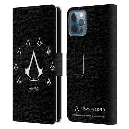 Assassin's Creed Legacy Logo Crests Leather Book Wallet Case Cover For Apple iPhone 12 / iPhone 12 Pro