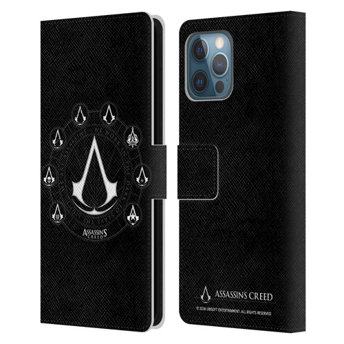 Assassin's Creed Legacy Logo Crests Leather Book Wallet Case Cover For Apple iPhone 12 Pro Max