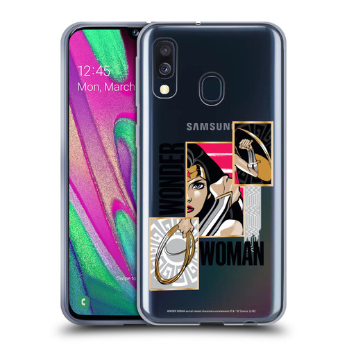 Wonder Woman DC Comics Graphic Arts Weapons Soft Gel Case for Samsung Galaxy A40 (2019)