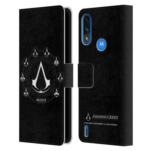 Assassin's Creed Legacy Logo Crests Leather Book Wallet Case Cover For Motorola Moto E7 Power / Moto E7i Power