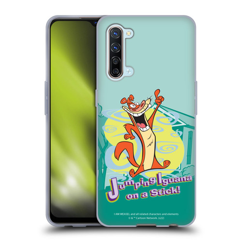 I Am Weasel. Graphics Jumping Iguana On A Stick Soft Gel Case for OPPO Find X2 Lite 5G