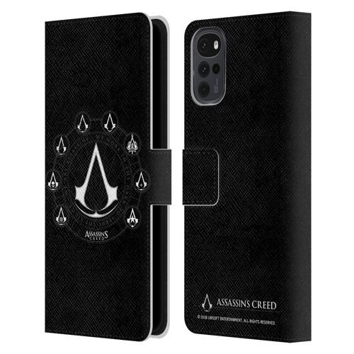 Assassin's Creed Legacy Logo Crests Leather Book Wallet Case Cover For Motorola Moto G22
