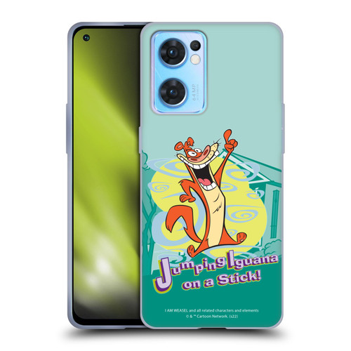 I Am Weasel. Graphics Jumping Iguana On A Stick Soft Gel Case for OPPO Reno7 5G / Find X5 Lite
