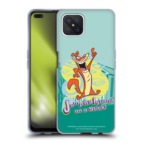 I Am Weasel. Graphics Jumping Iguana On A Stick Soft Gel Case for OPPO Reno4 Z 5G