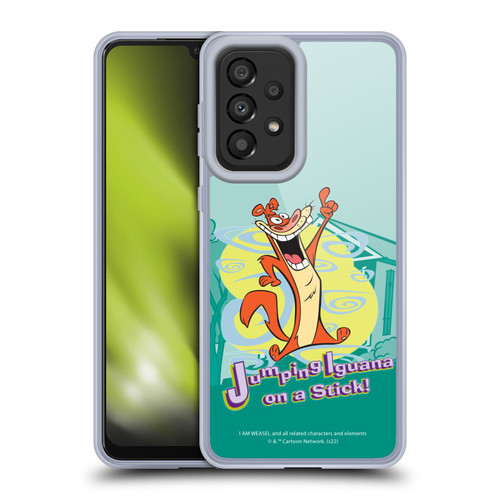 I Am Weasel. Graphics Jumping Iguana On A Stick Soft Gel Case for Samsung Galaxy A33 5G (2022)