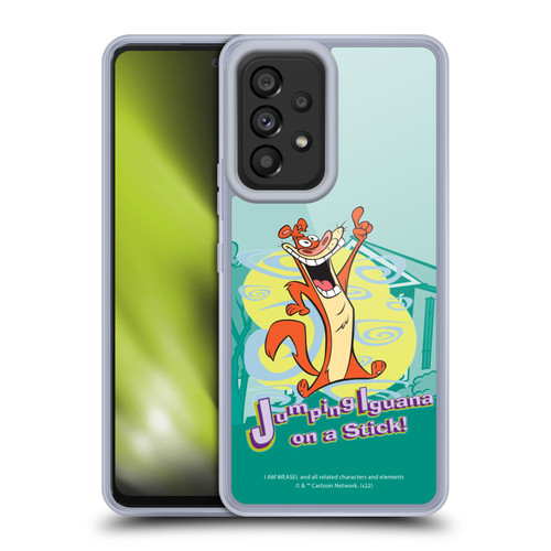 I Am Weasel. Graphics Jumping Iguana On A Stick Soft Gel Case for Samsung Galaxy A53 5G (2022)
