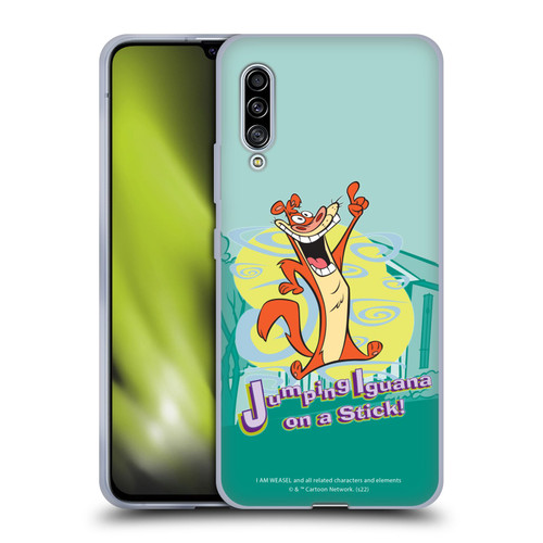 I Am Weasel. Graphics Jumping Iguana On A Stick Soft Gel Case for Samsung Galaxy A90 5G (2019)