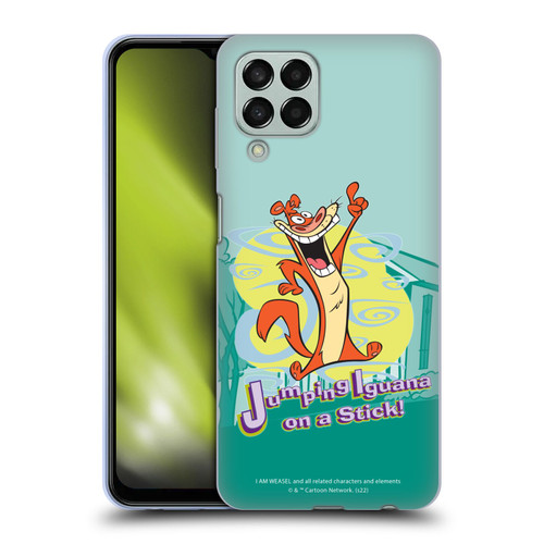 I Am Weasel. Graphics Jumping Iguana On A Stick Soft Gel Case for Samsung Galaxy M33 (2022)