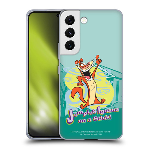 I Am Weasel. Graphics Jumping Iguana On A Stick Soft Gel Case for Samsung Galaxy S22 5G