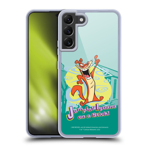 I Am Weasel. Graphics Jumping Iguana On A Stick Soft Gel Case for Samsung Galaxy S22+ 5G
