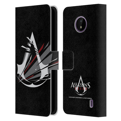 Assassin's Creed Logo Shattered Leather Book Wallet Case Cover For Nokia C10 / C20