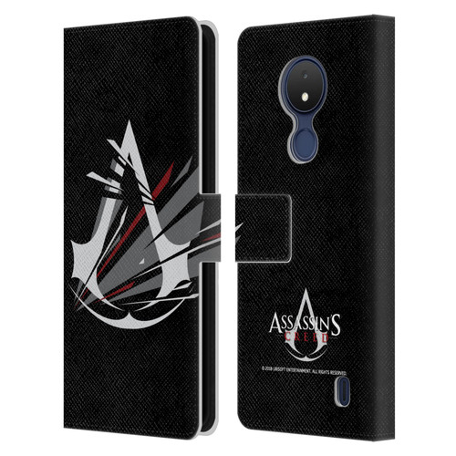 Assassin's Creed Logo Shattered Leather Book Wallet Case Cover For Nokia C21