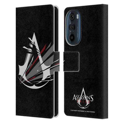Assassin's Creed Logo Shattered Leather Book Wallet Case Cover For Motorola Edge 30