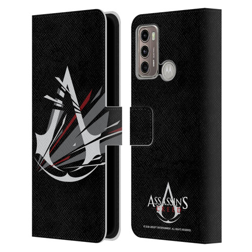Assassin's Creed Logo Shattered Leather Book Wallet Case Cover For Motorola Moto G60 / Moto G40 Fusion
