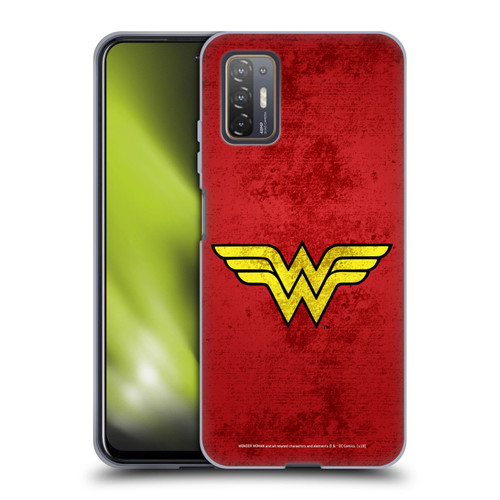 Wonder Woman DC Comics Logos Distressed Look Soft Gel Case for HTC Desire 21 Pro 5G