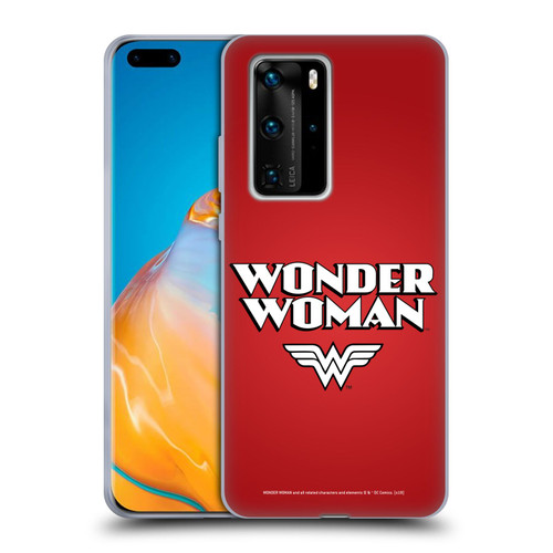Wonder Woman DC Comics Logos Text Soft Gel Case for Huawei P40 Pro / P40 Pro Plus 5G