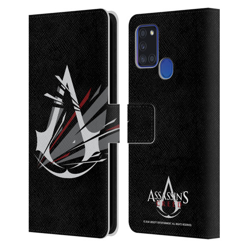 Assassin's Creed Logo Shattered Leather Book Wallet Case Cover For Samsung Galaxy A21s (2020)