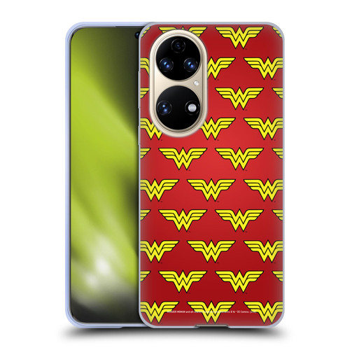 Wonder Woman DC Comics Logos Pattern Soft Gel Case for Huawei P50