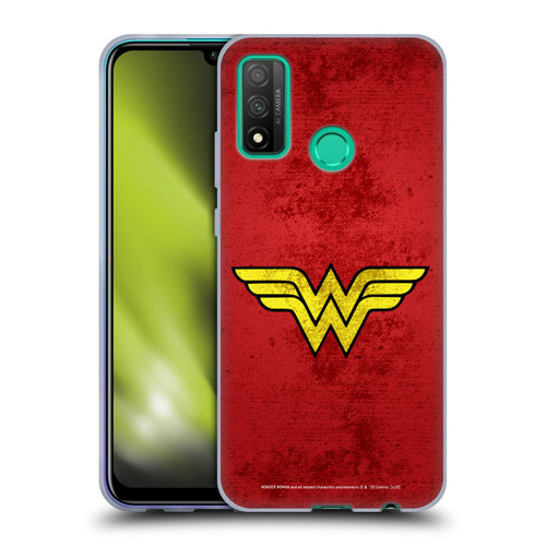 Wonder Woman DC Comics Logos Distressed Look Soft Gel Case for Huawei P Smart (2020)