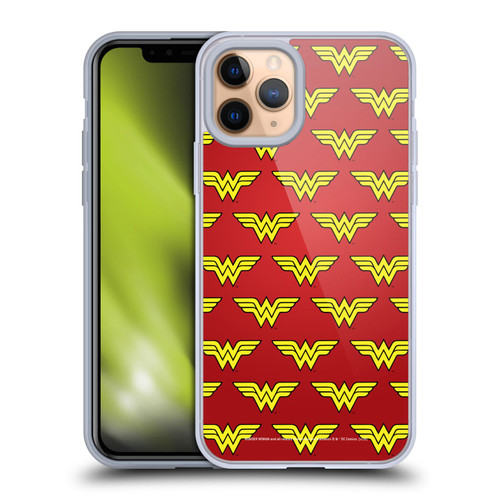 Wonder Woman DC Comics Logos Pattern Soft Gel Case for Apple iPhone 11 Pro