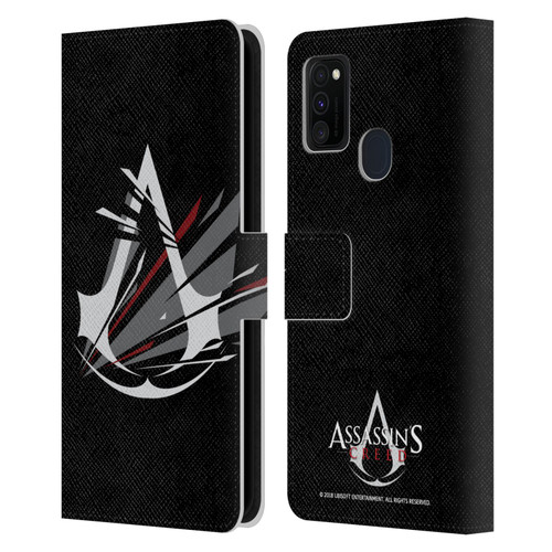 Assassin's Creed Logo Shattered Leather Book Wallet Case Cover For Samsung Galaxy M30s (2019)/M21 (2020)
