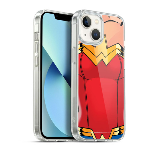 Wonder Woman DC Comics Logos Costume Soft Gel Case for Apple iPhone 13