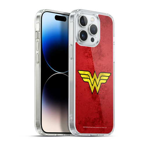 Wonder Woman DC Comics Logos Distressed Look Soft Gel Case for Apple iPhone 13 Pro Max