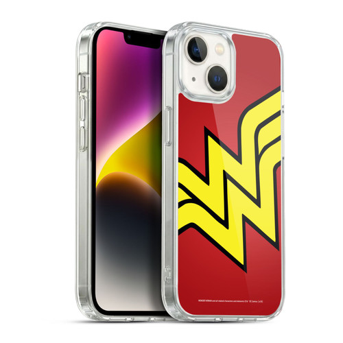 Wonder Woman DC Comics Logos Oversized Soft Gel Case for Apple iPhone 14