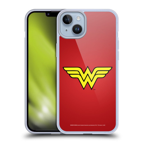 Wonder Woman DC Comics Logos Classic Soft Gel Case for Apple iPhone 14 Plus
