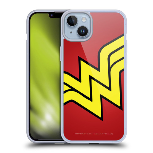 Wonder Woman DC Comics Logos Oversized Soft Gel Case for Apple iPhone 14 Plus