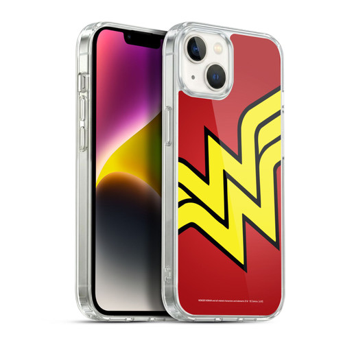 Wonder Woman DC Comics Logos Oversized Soft Gel Case for Apple iPhone 14 Plus