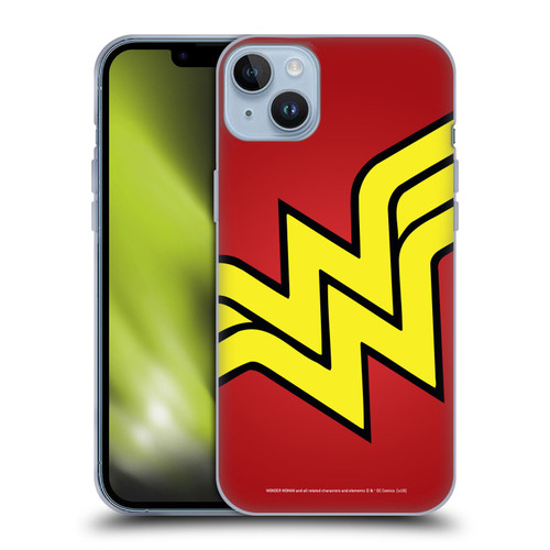 Wonder Woman DC Comics Logos Oversized Soft Gel Case for Apple iPhone 14 Plus